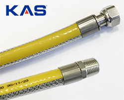 KAS (Турция) сильфонная подводка по стандарту EN14800, для газа, гайка-штуцер