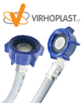 Классический наливной шланг Virhoplast 10х14мм для подключения стиральной машины, соответствует EN61770, WRAS