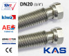 Подводка сильфонная, DN20, 3/4", L=0,20-0,40 м, г/г, KAS (Турция). Продукция сертифицирована
