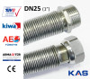 Подводка сильфонная, DN25, 1", L=0,50-1,00 м, г/ш, KAS (Турция). Продукция сертифицирована